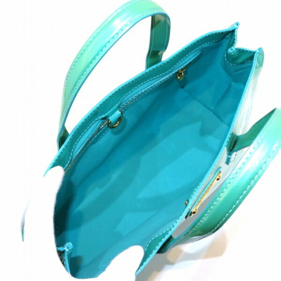 LOUIS VUITTON Vernis Wilshire PM M91724 Blue Lagon Bag Handbag Ladies - Picture 6 of 9